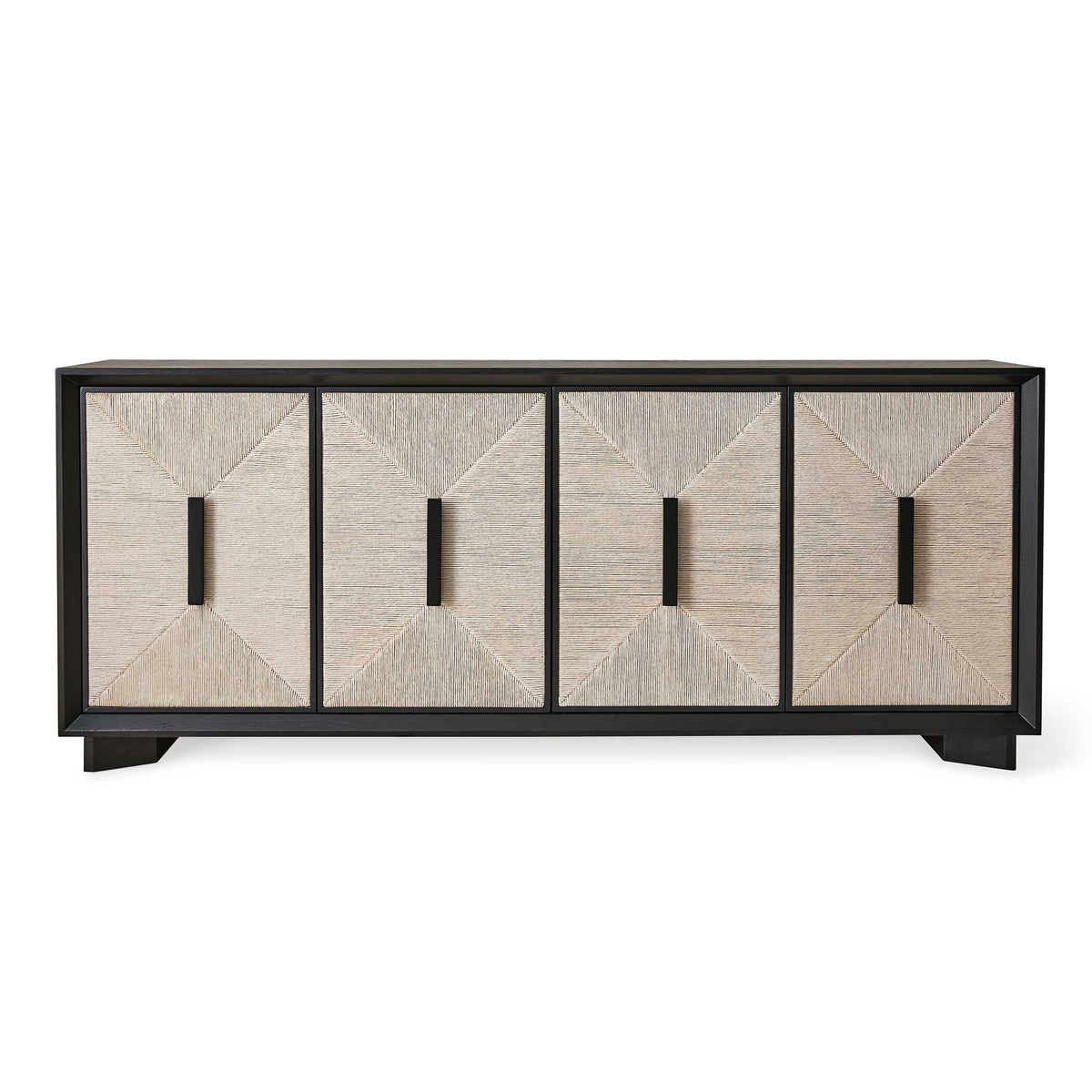 Show Me The Ropes - 4 Door Cabinet - Black / White