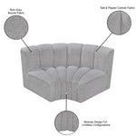Arc - Boucle Fabric 2 Piece Modular Sofa