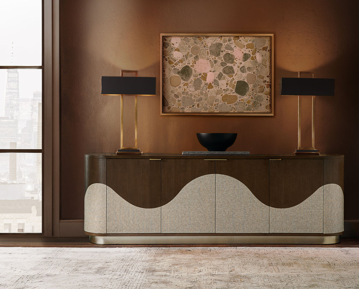 Commerce And Market - Roll With It Four-Door Credenza - Dark Brown / Gray