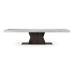Cairo - Italian Modern Faux Marble & Pecan Elm Extendable Dining Table by VIG Furniture - View 1