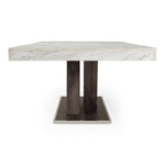 Cairo - Italian Modern Faux Marble & Pecan Elm Extendable Dining Table by VIG Furniture - View 8
