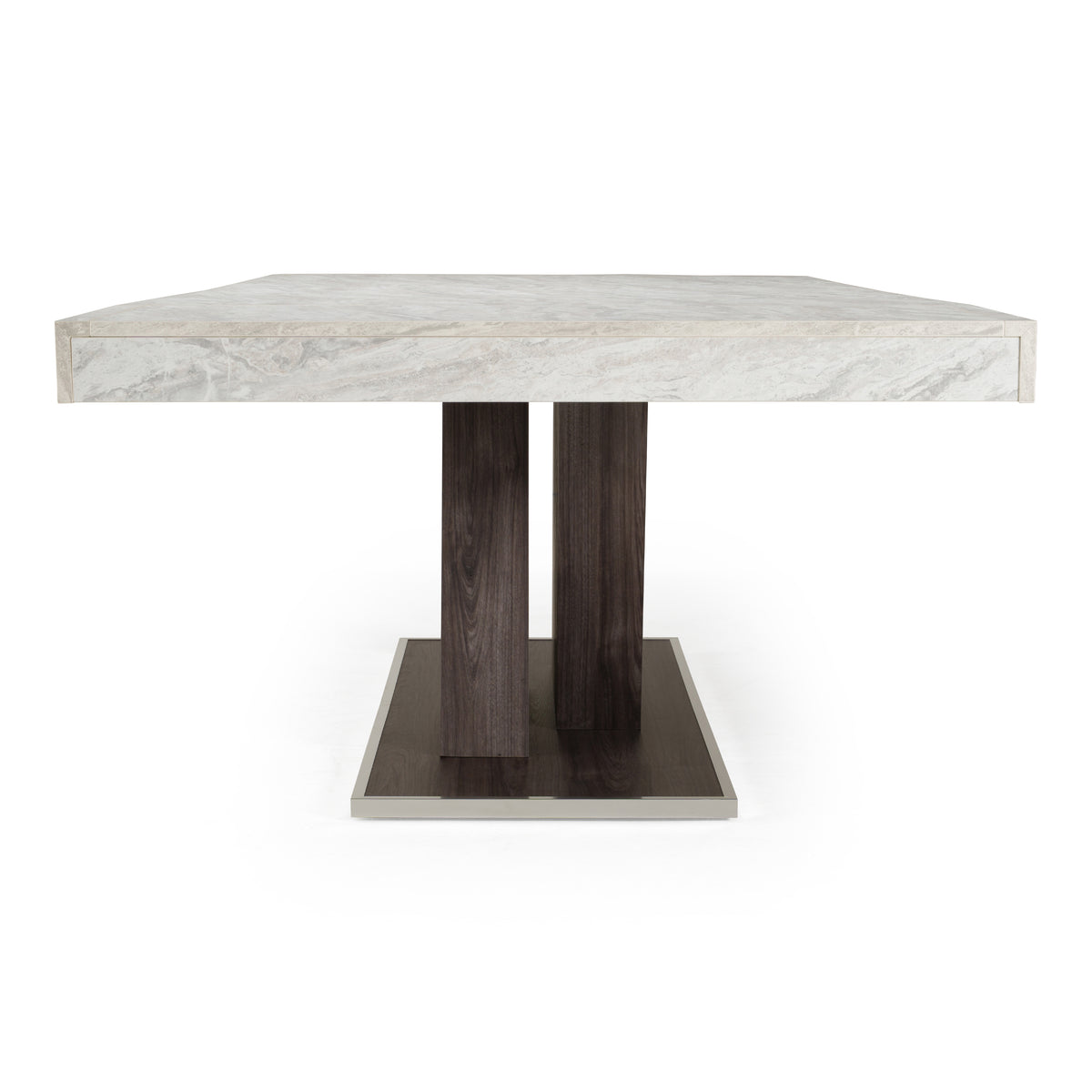 Cairo - Italian Modern Faux Marble & Pecan Elm Extendable Dining Table by VIG Furniture - View 8
