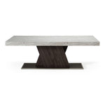 Cairo - Italian Modern Faux Marble & Pecan Elm Extendable Dining Table by VIG Furniture - View 9
