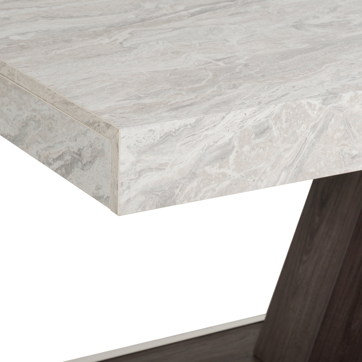 Cairo - Italian Modern Faux Marble & Pecan Elm Extendable Dining Table by VIG Furniture - View 5