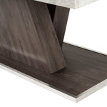 Cairo - Italian Modern Faux Marble & Pecan Elm Extendable Dining Table by VIG Furniture - View 6