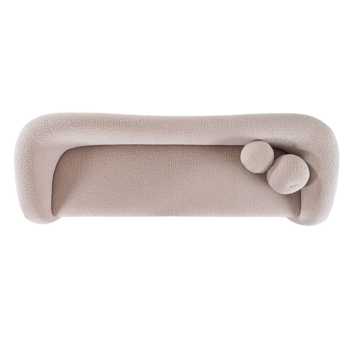 Calico - Contemporary Beige Pebble Fabric 3-Seat Sofa by VIG Furniture - View 3