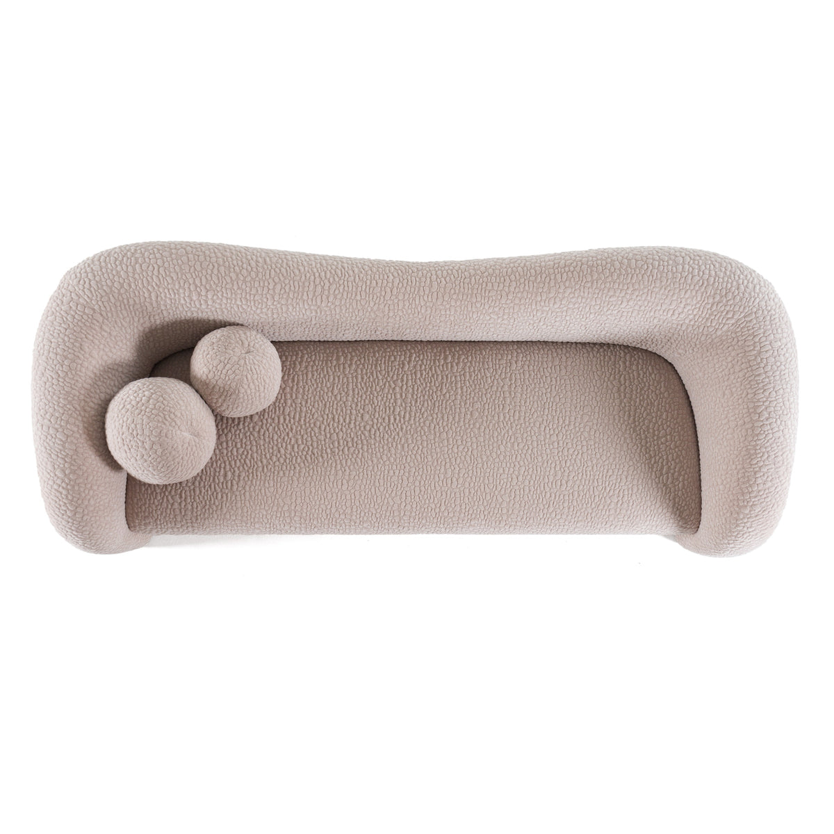 Calico - Contemporary Beige Pebble Fabric 4-Seat Sofa by VIG Furniture - View 3