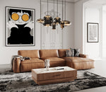 Cambria - Modern RAF Cognac Leather Sectional Sofa by VIG Furniture - View 2