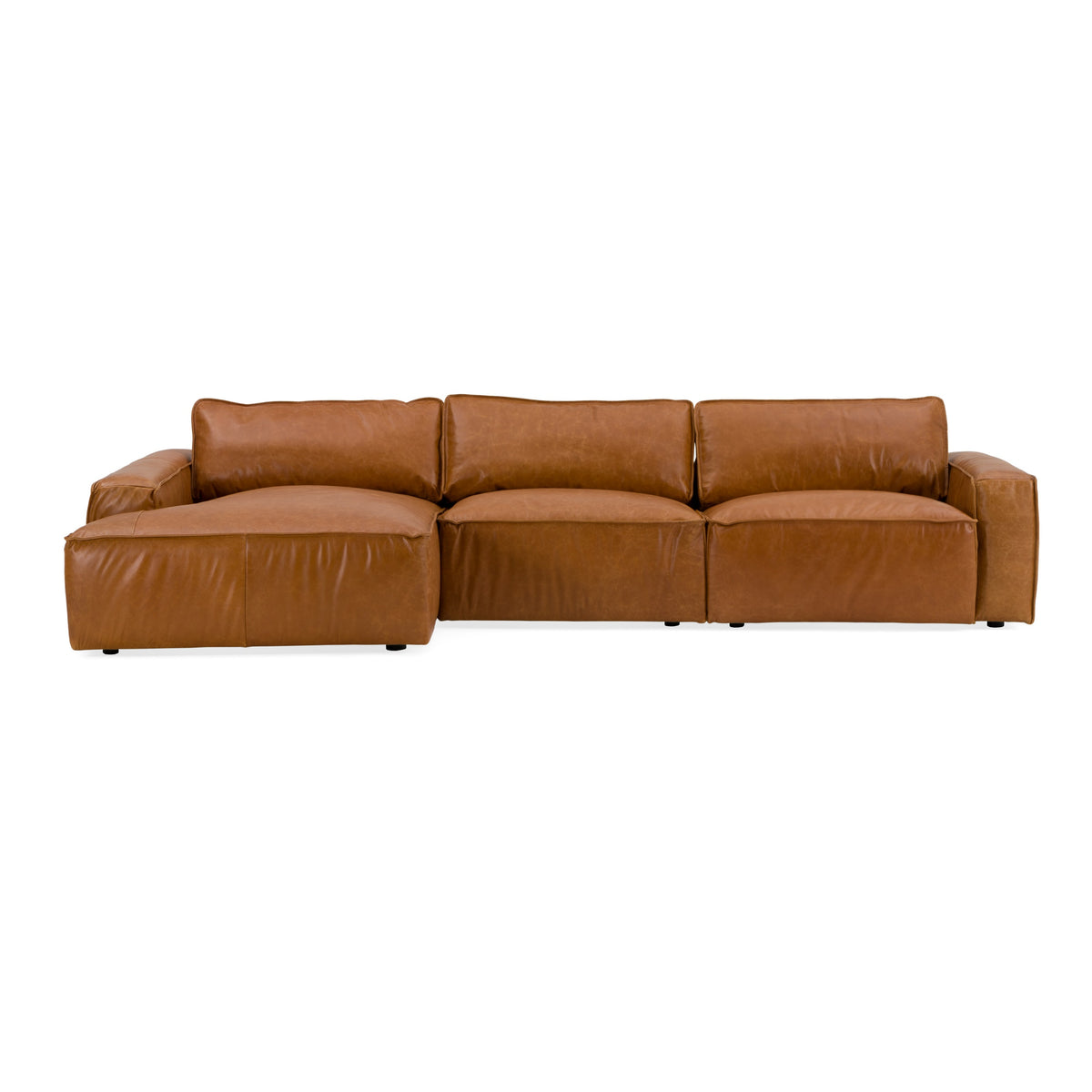 Cambria - Modern LAF Cognac Leather Sectional Sofa by VIG Furniture - View 1
