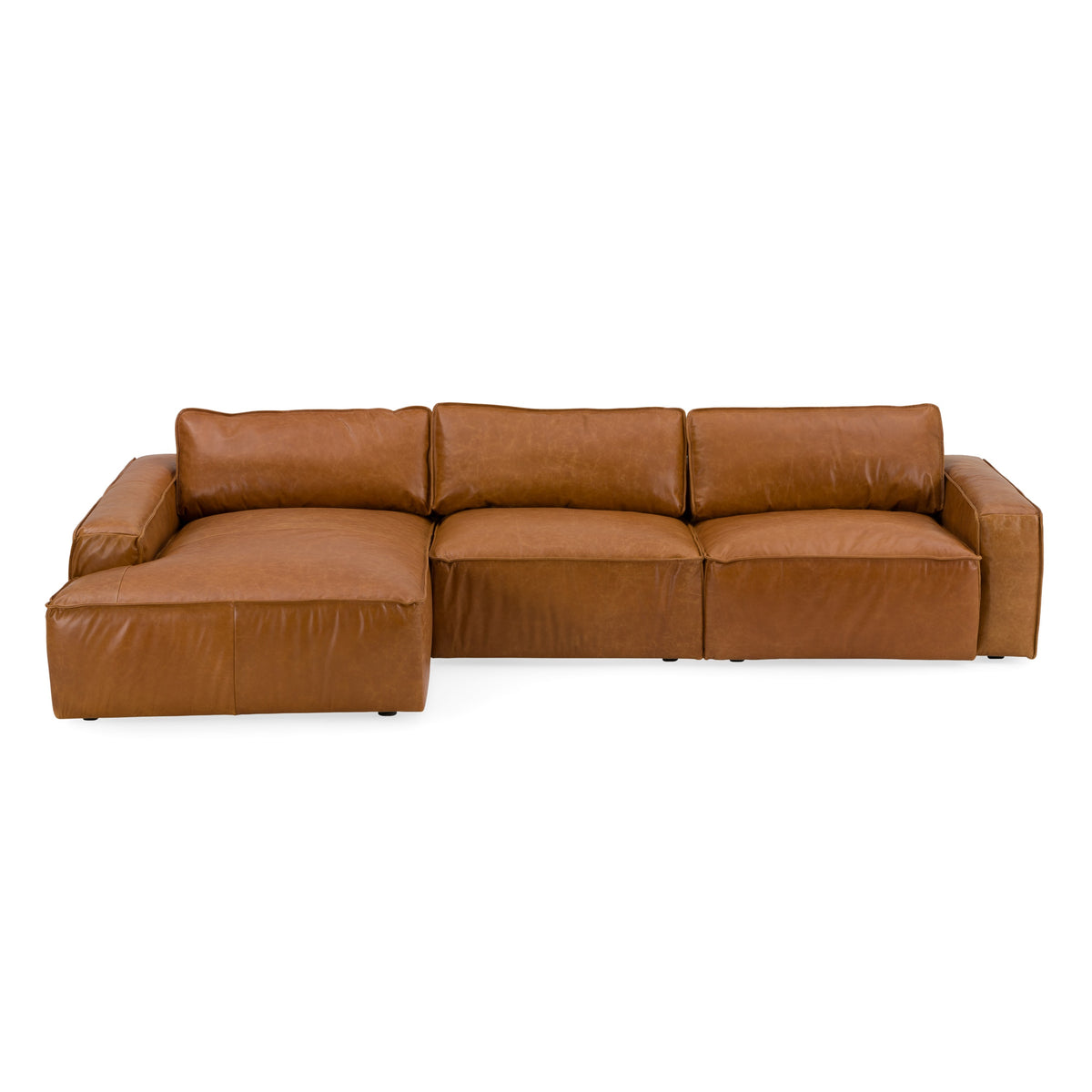 Cambria - Modern LAF Cognac Leather Sectional Sofa by VIG Furniture - View 2