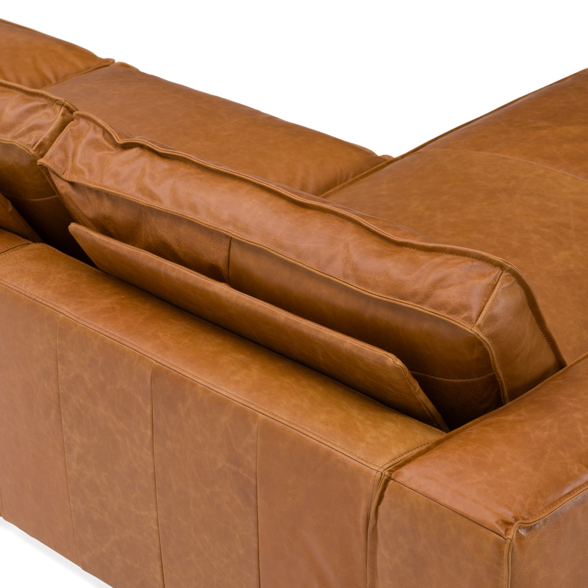 Cambria - Modern LAF Cognac Leather Sectional Sofa by VIG Furniture - View 8