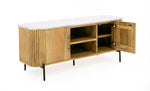 Cambridge White Marble & Mango TV Stand by VIG Furniture - View 2