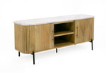 Cambridge White Marble & Mango TV Stand by VIG Furniture - View 3