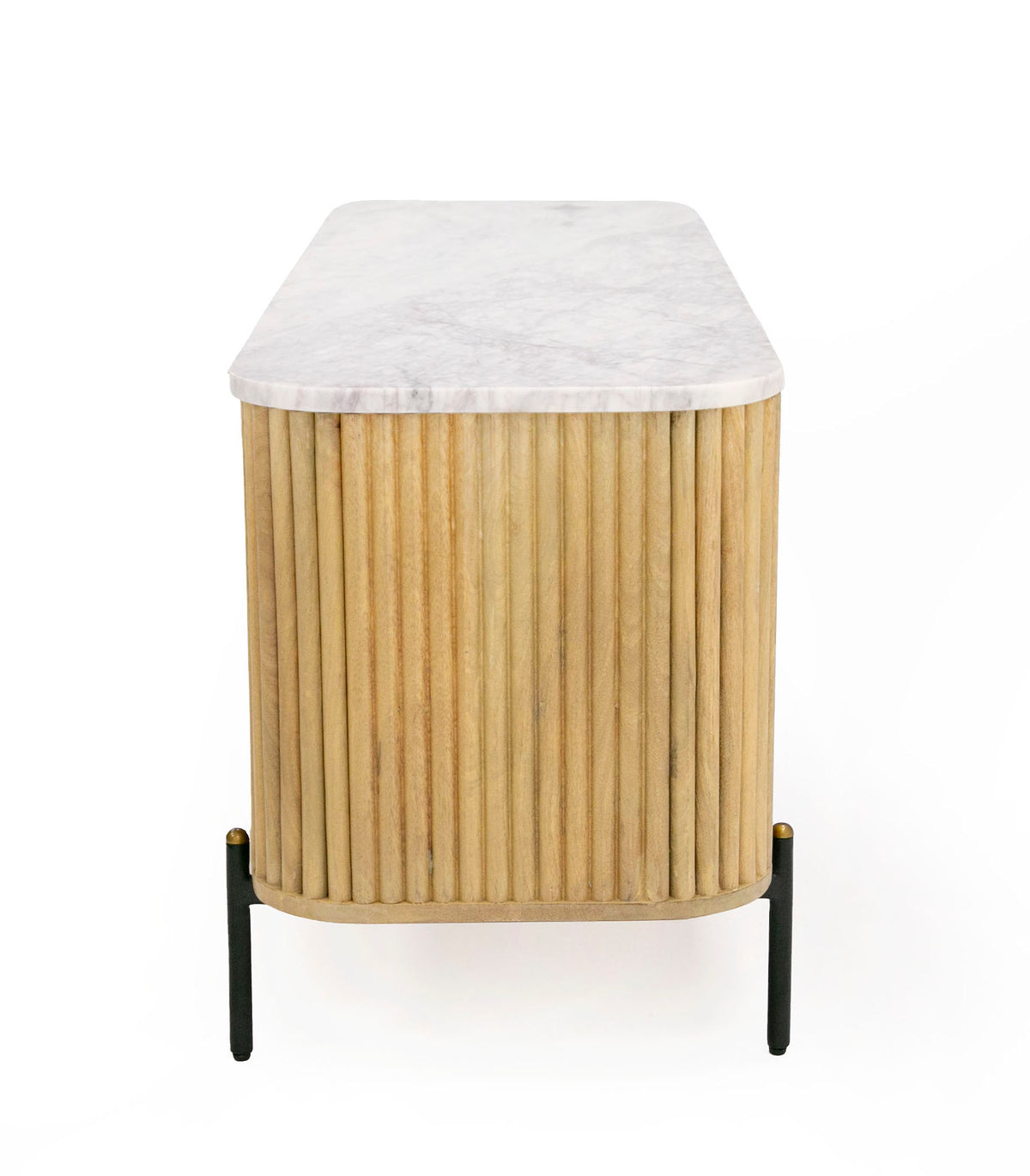 Cambridge White Marble & Mango TV Stand by VIG Furniture - View 4