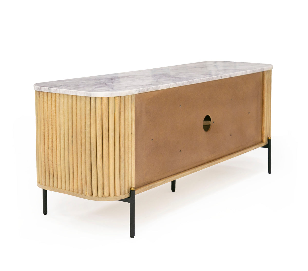 Cambridge White Marble & Mango TV Stand by VIG Furniture - View 5