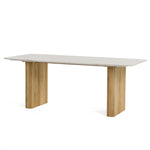 Cambridge White Marble & Mango Rectangular Dining Table by VIG Furniture - View 4