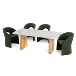 Cambridge White Marble & Mango Rectangular Dining Table by VIG Furniture - View 5