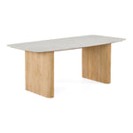 Cambridge White Marble & Mango Rectangular Dining Table by VIG Furniture - View 10