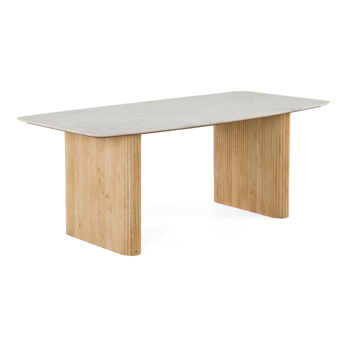 Cambridge White Marble & Mango Rectangular Dining Table by VIG Furniture - View 10