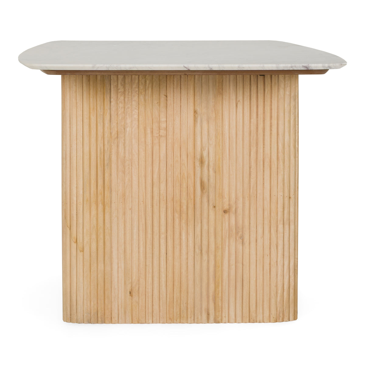 Cambridge White Marble & Mango Rectangular Dining Table by VIG Furniture - View 12