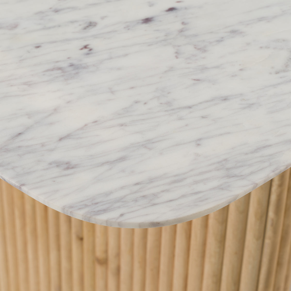 Cambridge White Marble & Mango Rectangular Dining Table by VIG Furniture - View 14