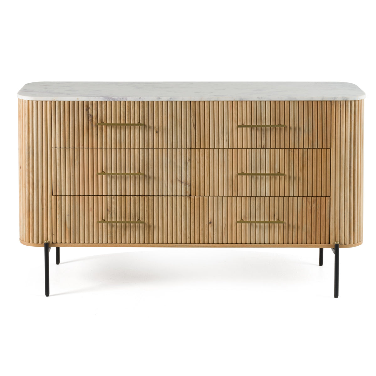 Cambridge White Marble & Mango Dresser by VIG Furniture - View 3