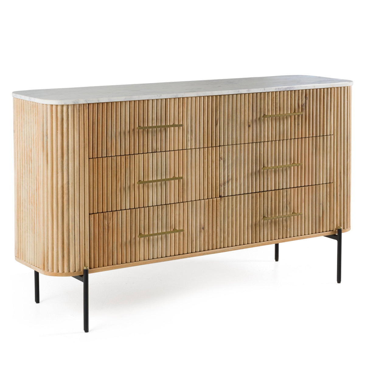Cambridge White Marble & Mango Dresser by VIG Furniture - View 4