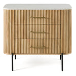 Cambridge White Marble & Mango 3 Drawer Dresser by VIG Furniture - View 3