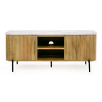 Cambridge White Marble & Mango TV Stand by VIG Furniture - View 1