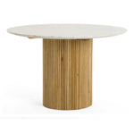 Cambridge White Marble & Mango Round Dining Table by VIG Furniture - View 1