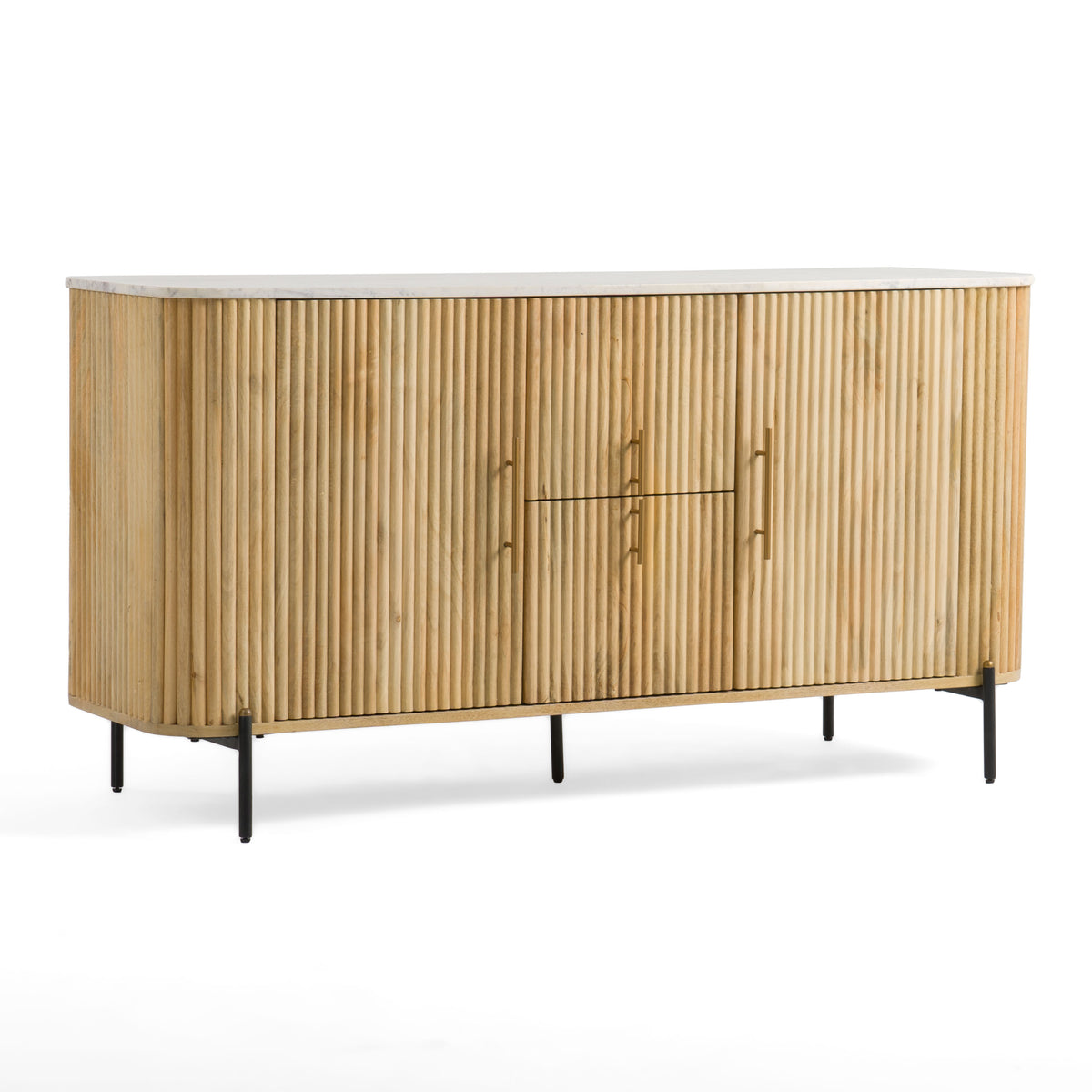 Cambridge White Marble & Mango Buffet by VIG Furniture - View 2