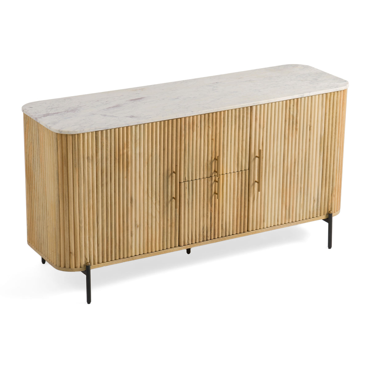 Cambridge White Marble & Mango Buffet by VIG Furniture - View 3