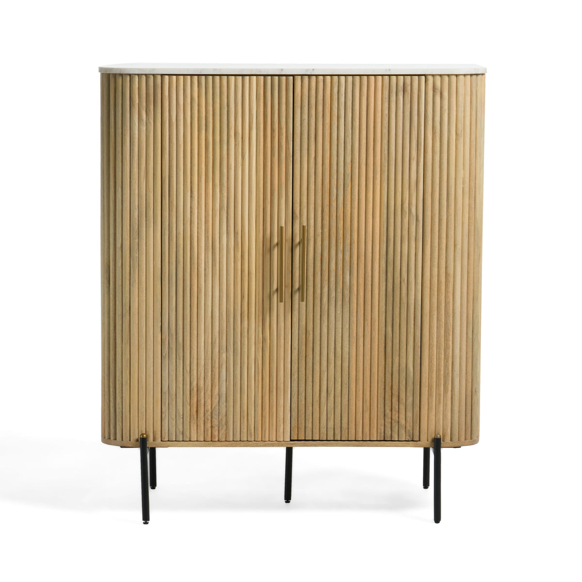Cambridge White Marble & Mango Tall Buffet by VIG Furniture - View 1