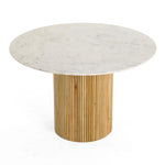 Cambridge White Marble & Mango Round Dining Table by VIG Furniture - View 3