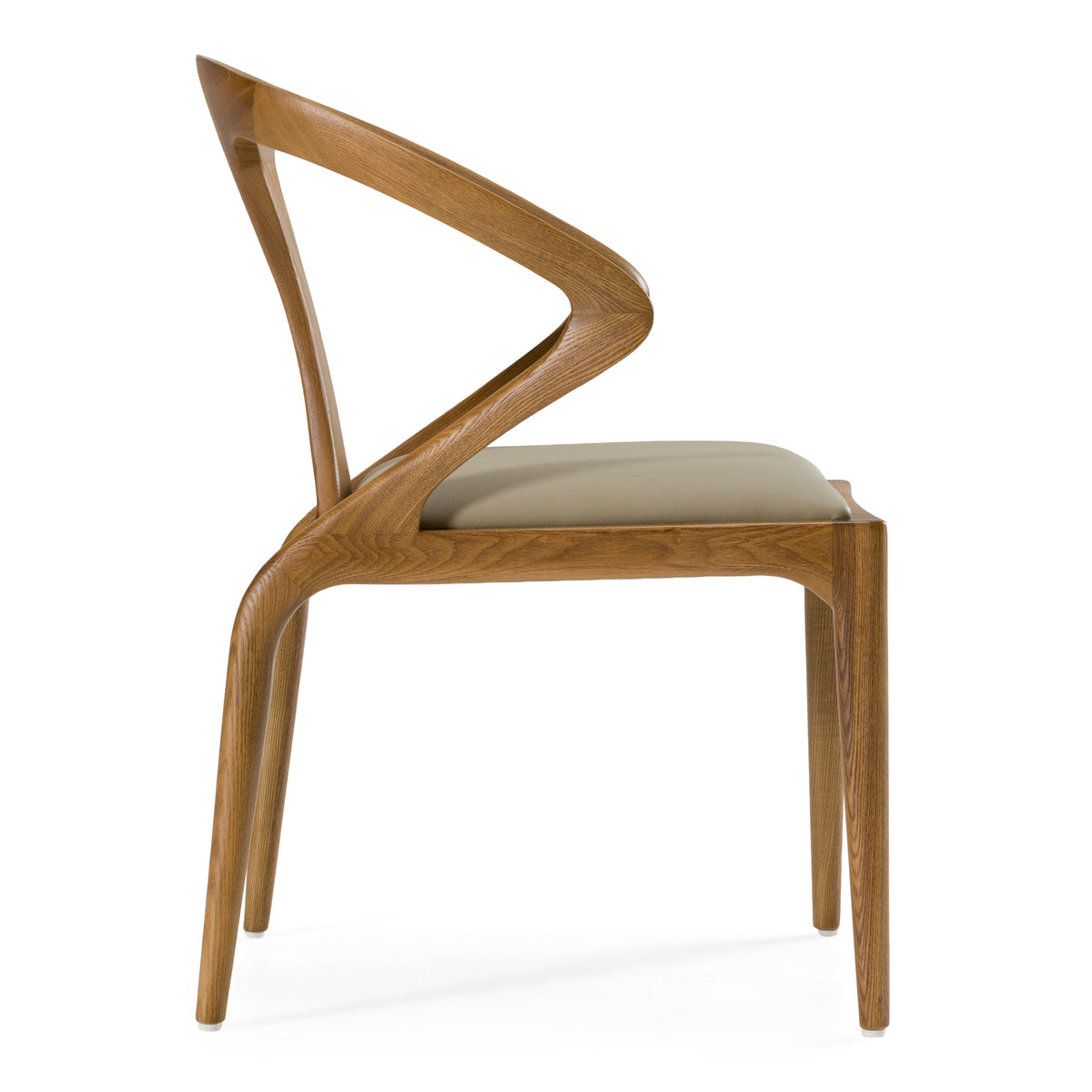 Campbell Mid-Century Modern Taupe Leatherette & Walnut Dining Chair by VIG Furniture - View 6