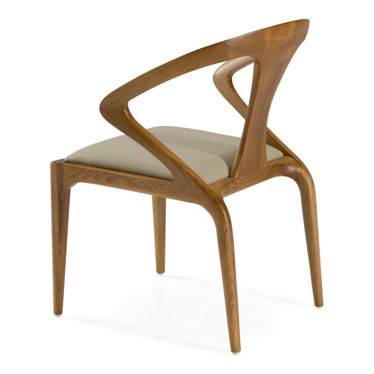 Campbell Mid-Century Modern Taupe Leatherette & Walnut Dining Chair by VIG Furniture - View 11