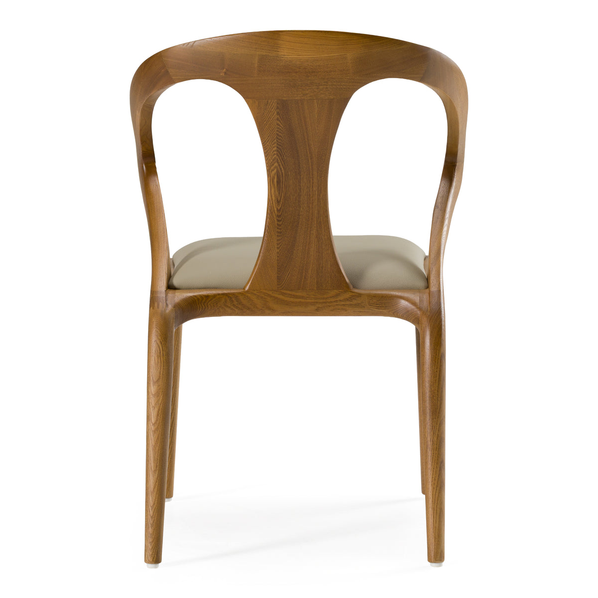 Campbell Mid-Century Modern Taupe Leatherette & Walnut Dining Chair by VIG Furniture - View 8