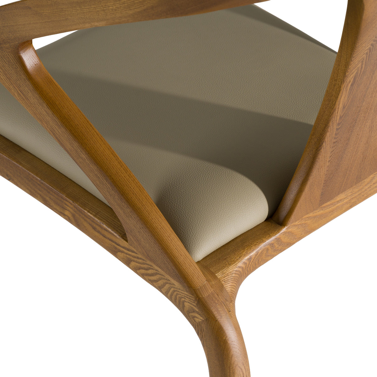 Campbell Mid-Century Modern Taupe Leatherette & Walnut Dining Chair by VIG Furniture - View 10