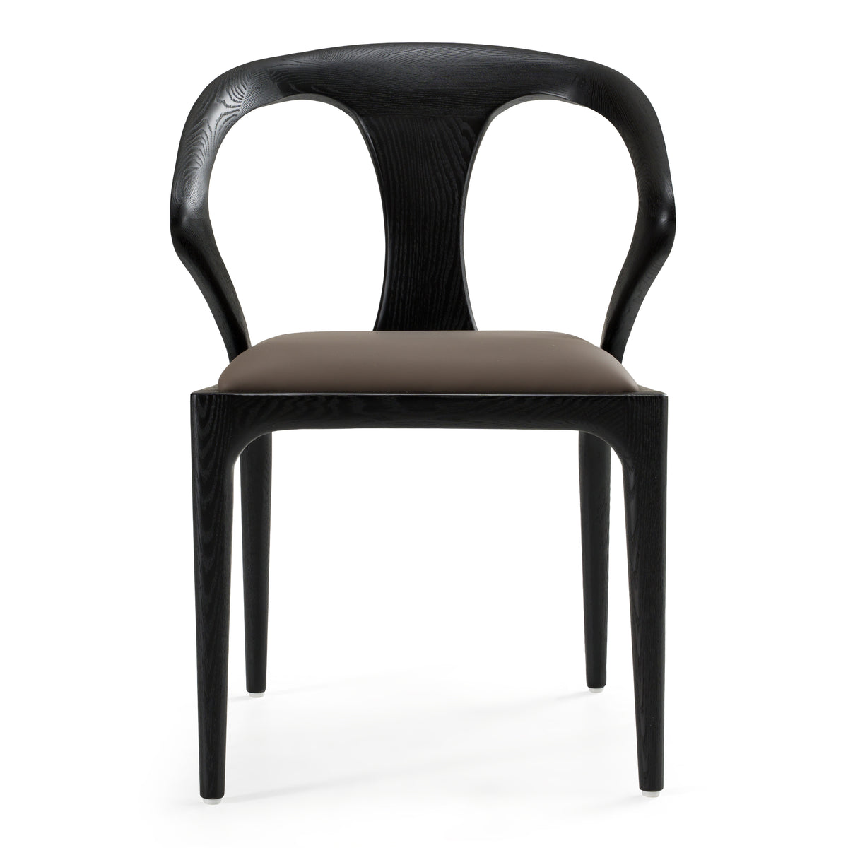 Campbell - Mid-Century Modern Grey Leatherette & Black Ash Dining Chair by VIG Furniture - View 4