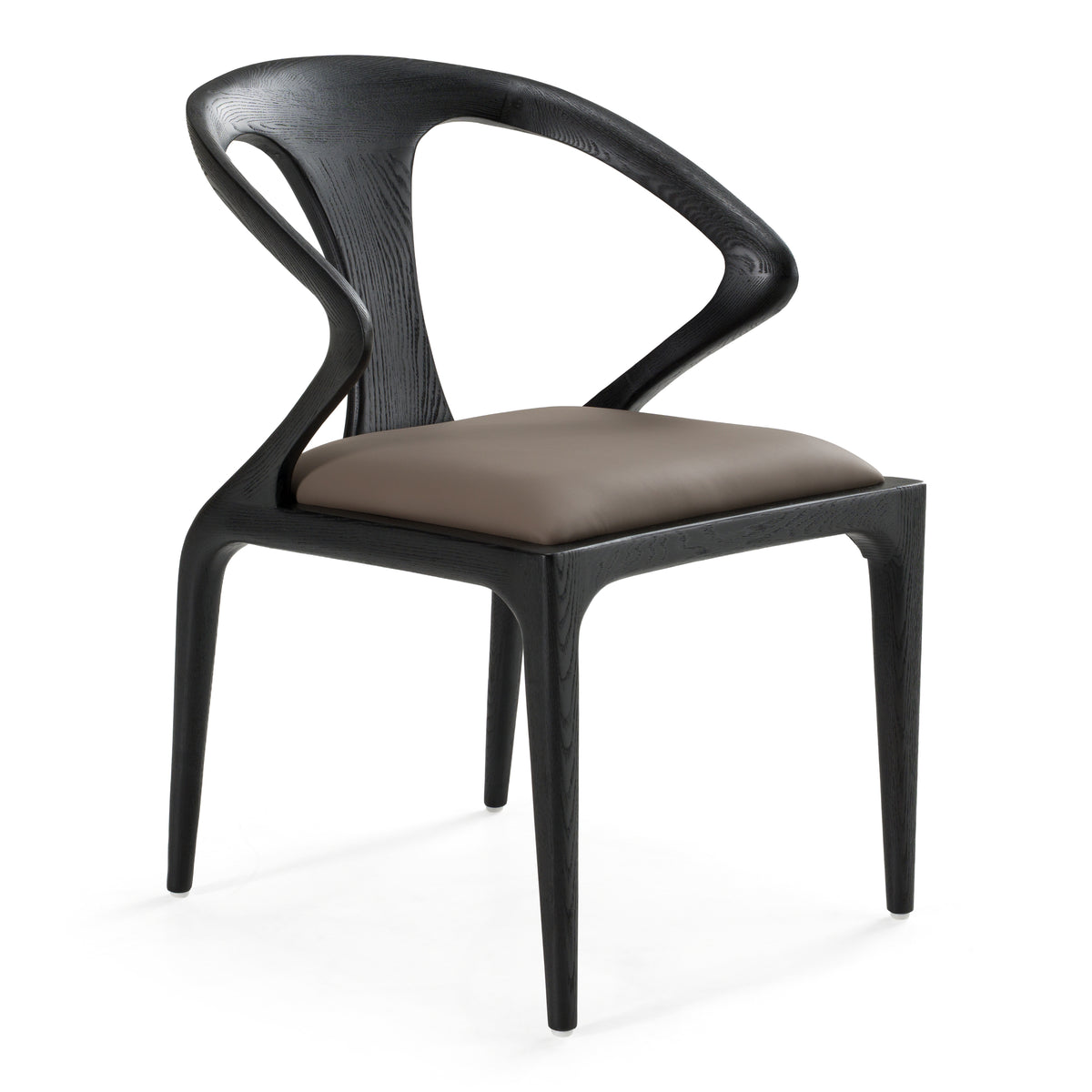 Campbell - Mid-Century Modern Grey Leatherette & Black Ash Dining Chair by VIG Furniture - View 1
