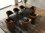 Carnaby - Modern Dark Grey Glass + Walnut Dining Table by VIG Furniture - View 7