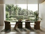 Carnaby - Modern Dark Grey Glass + Walnut Dining Table by VIG Furniture - View 6