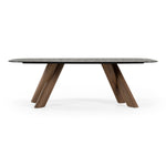 Carnaby - Modern Dark Grey Glass + Walnut Dining Table by VIG Furniture - View 1
