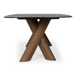 Carnaby - Modern Dark Grey Glass + Walnut Dining Table by VIG Furniture - View 3