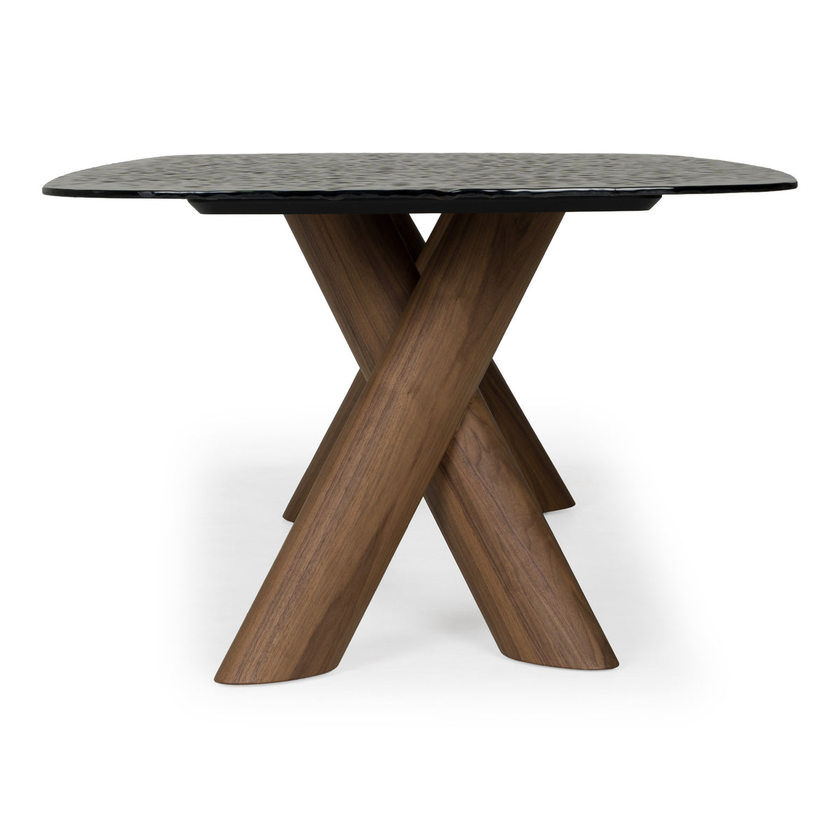 Carnaby - Modern Dark Grey Glass + Walnut Dining Table by VIG Furniture - View 3