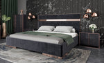 Cartier Modern Black Velvet & Rosegold Bed by VIG Furniture - View 2