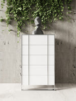 Cartier - Modern White + Stainless Steel Chest by VIG Furniture - View 3