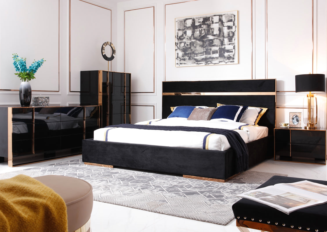 Cartier Modern Black & Rosegold Chest by VIG Furniture - View 3