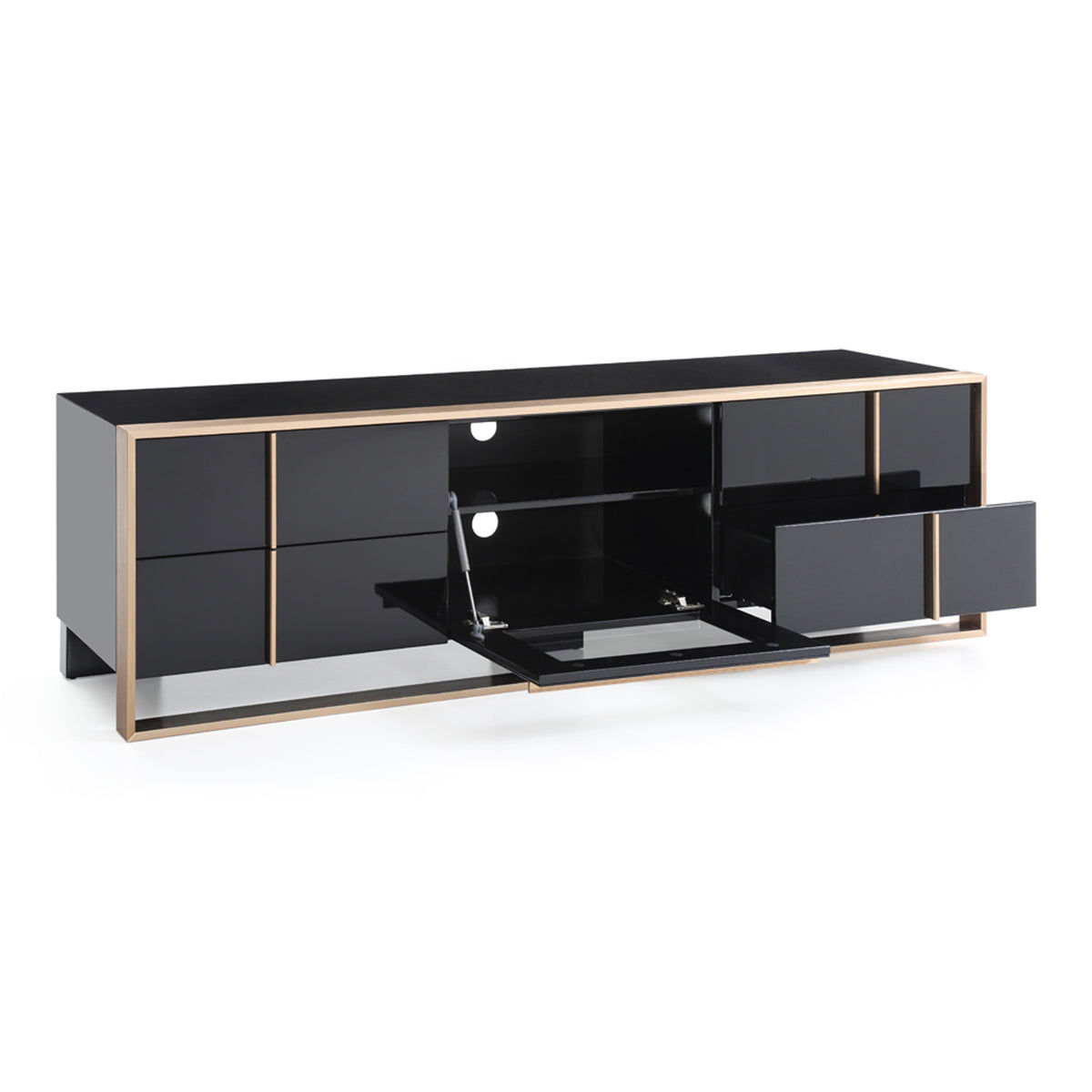 Cartier Modern Black & Rosegold TV Stand by VIG Furniture - View 10