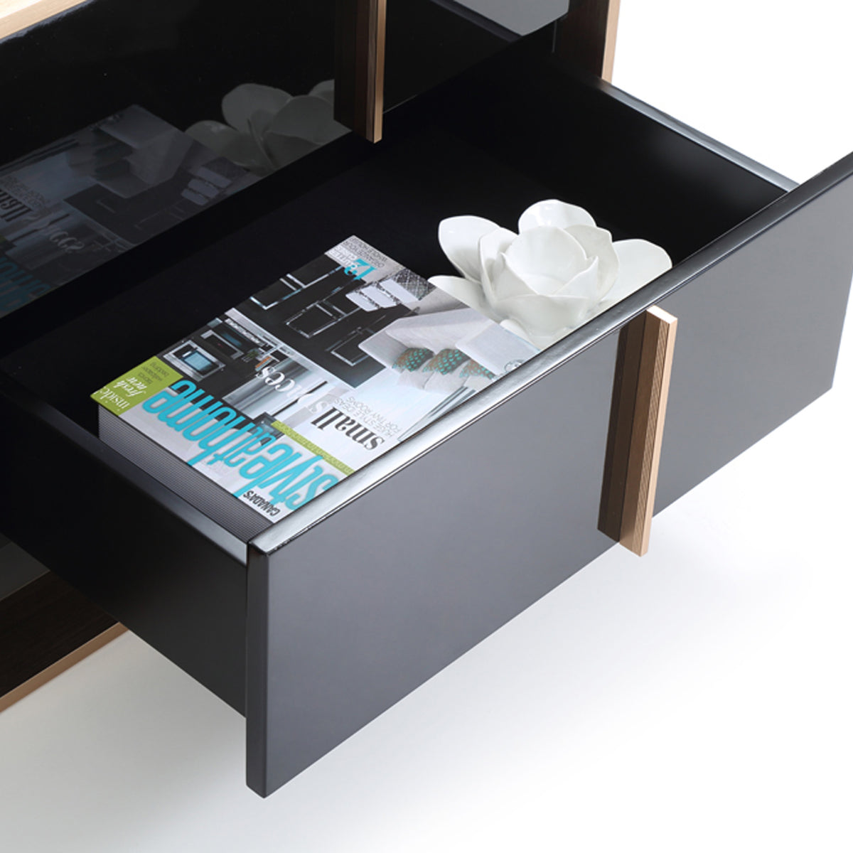 Cartier Modern Black & Rosegold TV Stand by VIG Furniture - View 11